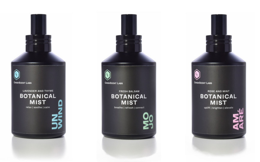 Line up of three Botanical Mist products
