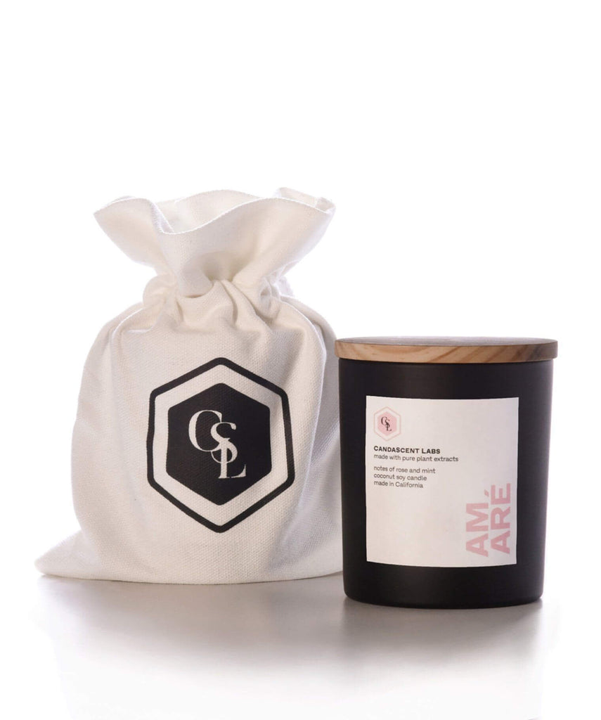    AMARE - Rose and Mint Candle With Bag