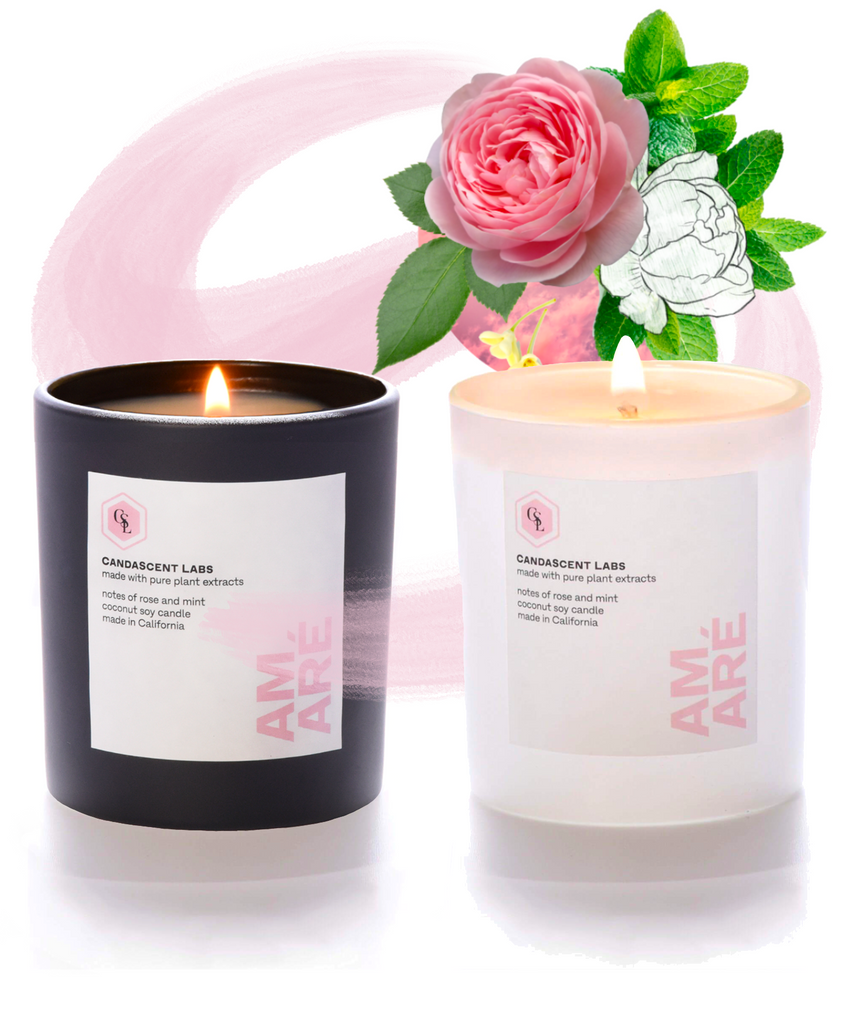 LOVERS' BUNDLE - Rose and Mint Candle Pair