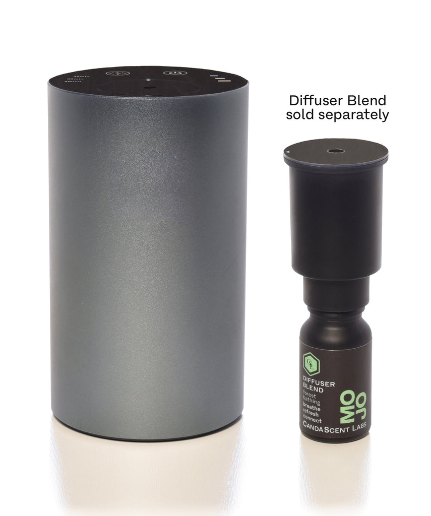 Nebulizing Waterless Diffuser next to diffuser blend