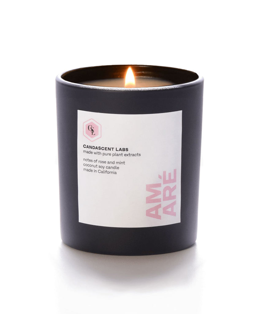 AMARE - Rose and Mint Burning Candle