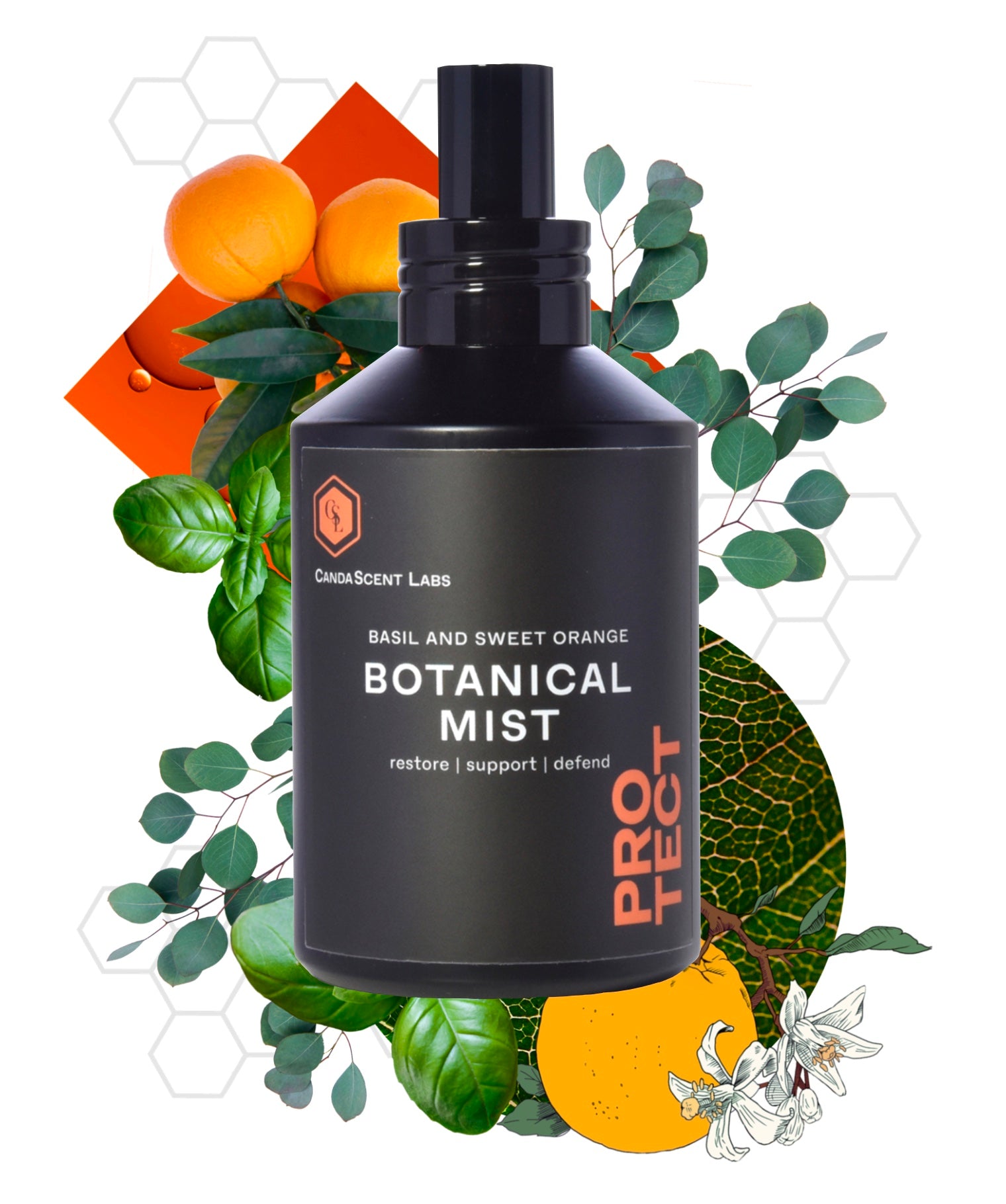 PROTECT - Basil and Sweet Orange Botanical Mist | CandaScent Labs